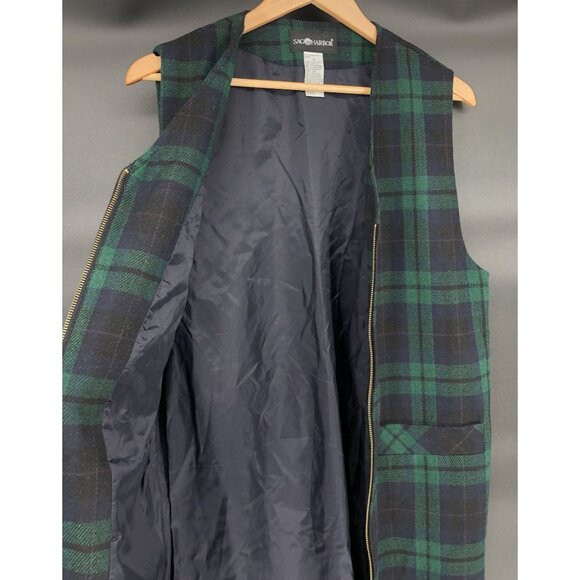 Vintage Plaid Dress Womens 8 Wool Blend Dark Academia Preppy Schoolgirl 90s - Picture 5 of 7